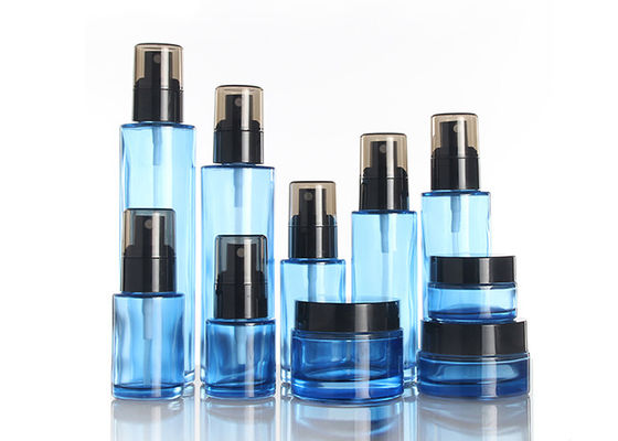 Frosted Lotion Pump 500ml การพิมพ์ฉลากขวดแก้วเครื่องสำอาง
