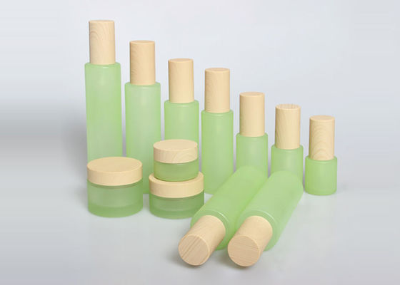 Frosted Lotion Pump 500ml การพิมพ์ฉลากขวดแก้วเครื่องสำอาง