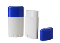 ISO บรรจุภัณฑ์เครื่องสำอางที่ว่างเปล่า PP รูปไข่แท่งระงับกลิ่นกาย 50g Twist Up Sunscreen Tube Bottle