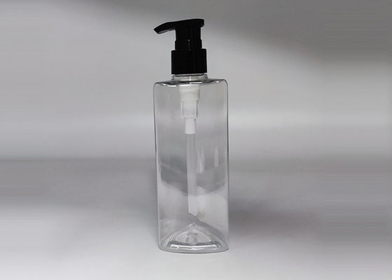 ขวด PET พลาสติกใสรูปสามเหลี่ยม 250ml สำหรับบรรจุภัณฑ์เครื่องสำอาง